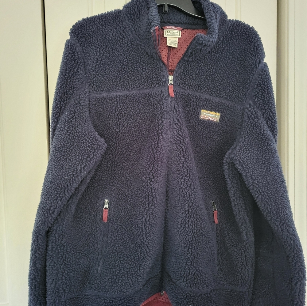 LL Bean Fleece Jacket Size Large